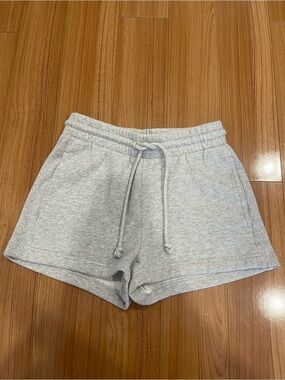 Aritzia TNA Gray Drawstring Sweat Shorts